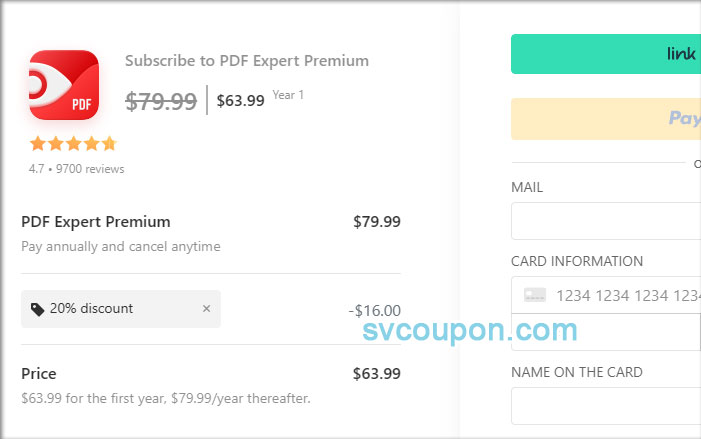 PDF Expert 20% off for annual plan