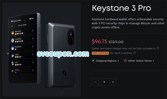 Keystone Wallet 25% Discount